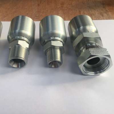 BSP Series Standard Galvanized Carbon Steel One Piece Hydraulic Hose Fittings & Hose