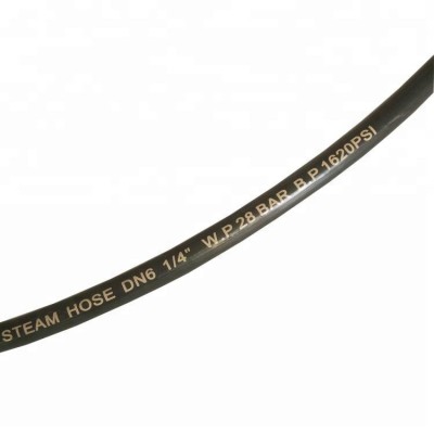 Eco-Friendly Wear Resistant Black 1 1/2inch 38mm Wrap Surface Wire Braided High Temperature Flexible Pressure Steam Hose