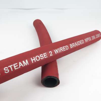 High Temperature Resistance Red 5/8 Inch 16mm Smooth Surface 1 2 Inch Steam Hose Braided Steam Sae 100 r1 En 853 1sn